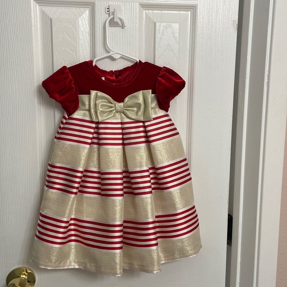 Baby Girl Dress | Red & Gold | Perfect Christmas Dress